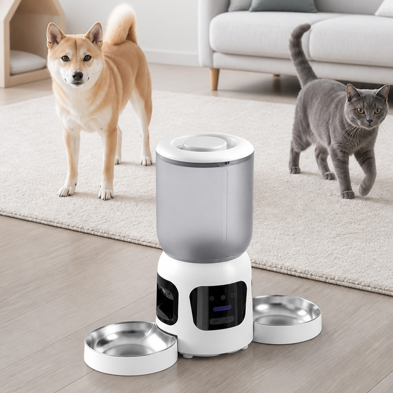 Pet Feeder App Control Portion - Automatic Smart Pet Feeder Double Stainless