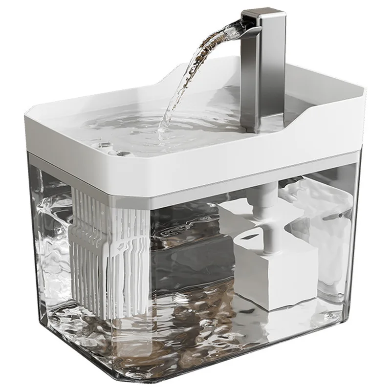 Pet Water Fountain Stainless Steel - HTMCK USB Cat Water Fountain with