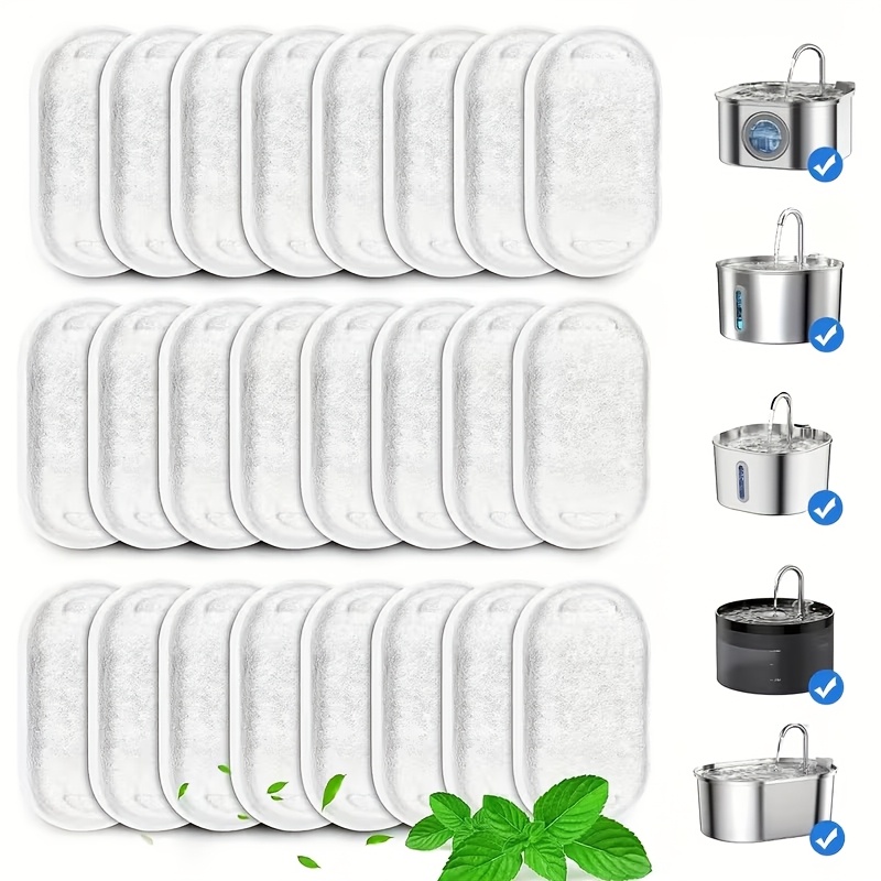 Pet Fountain Filter Replacement - 12pcs/24pcs Cat Water Dispenser Filters for