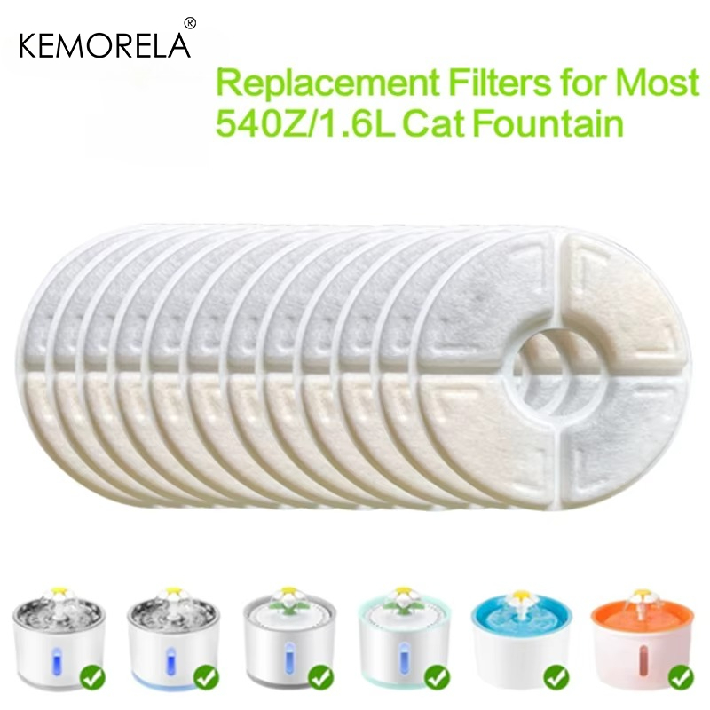 Pet Fountain Filter Replacement - 4/8/12Pcs Replacement Activated Carbon Filter For