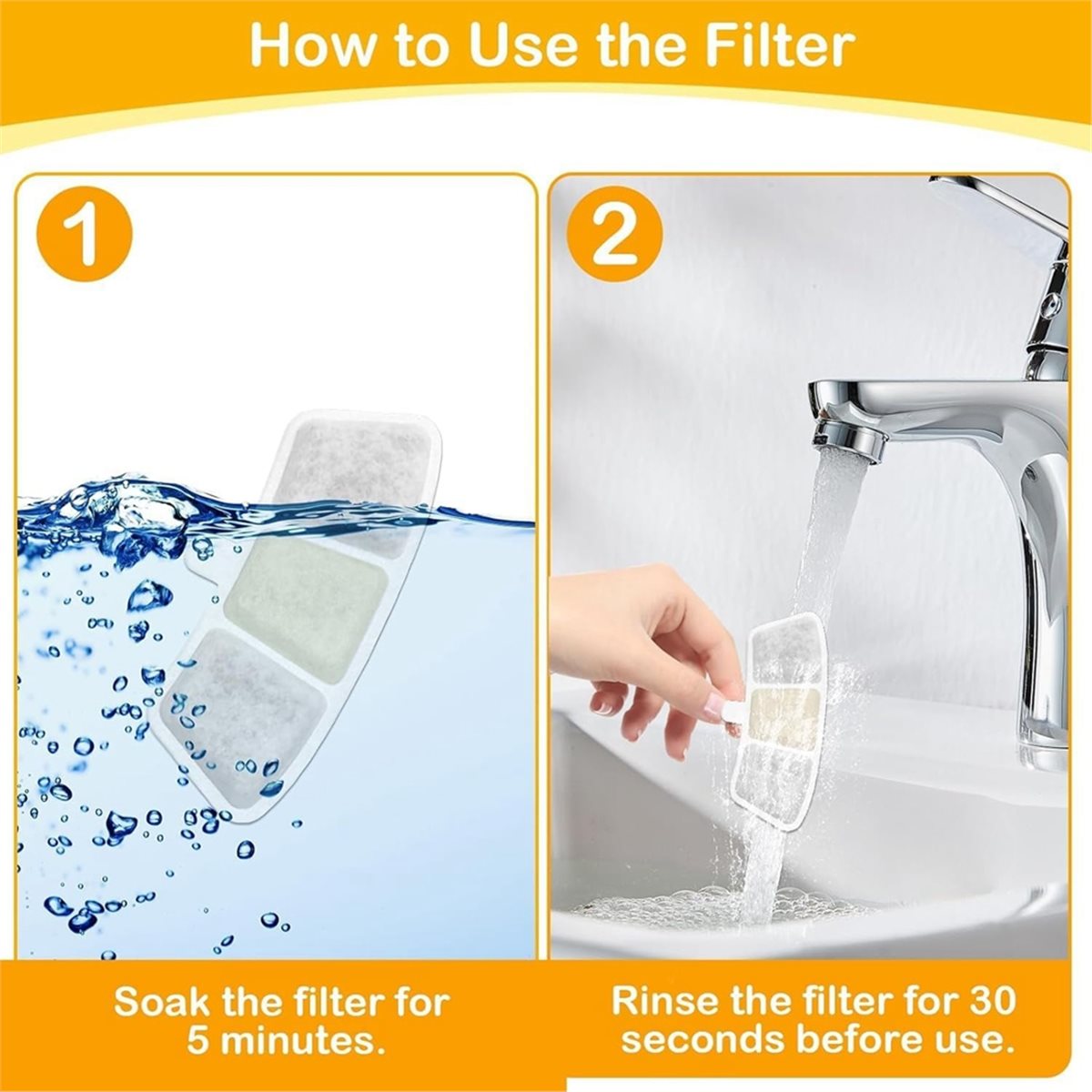 Pet Fountain Filter Replacement - Aug.A632F-16PCS Replacement Filters for PW04 3.5L