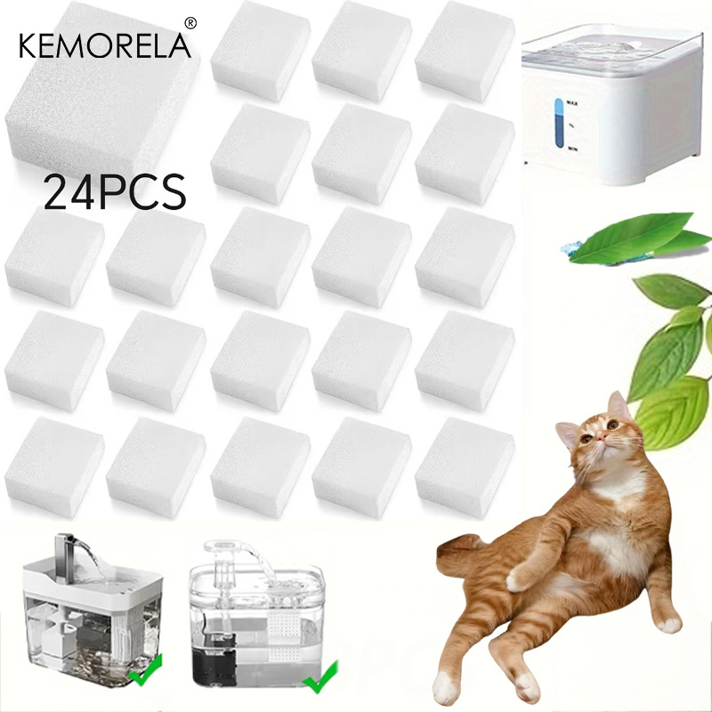 KEMORELA 8/16/24PCS Replacemen - Pet Fountain Filter Replacement 评论和价格