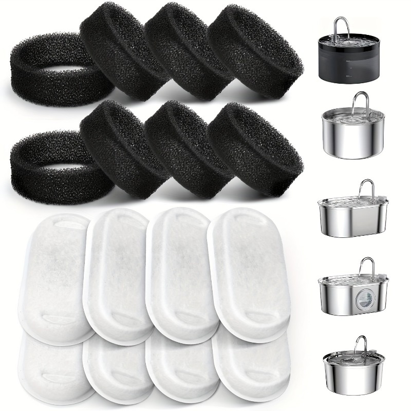 KEMORELA 16pcs Cat Water Fount - Pet Fountain Filter Replacement 评论和价格