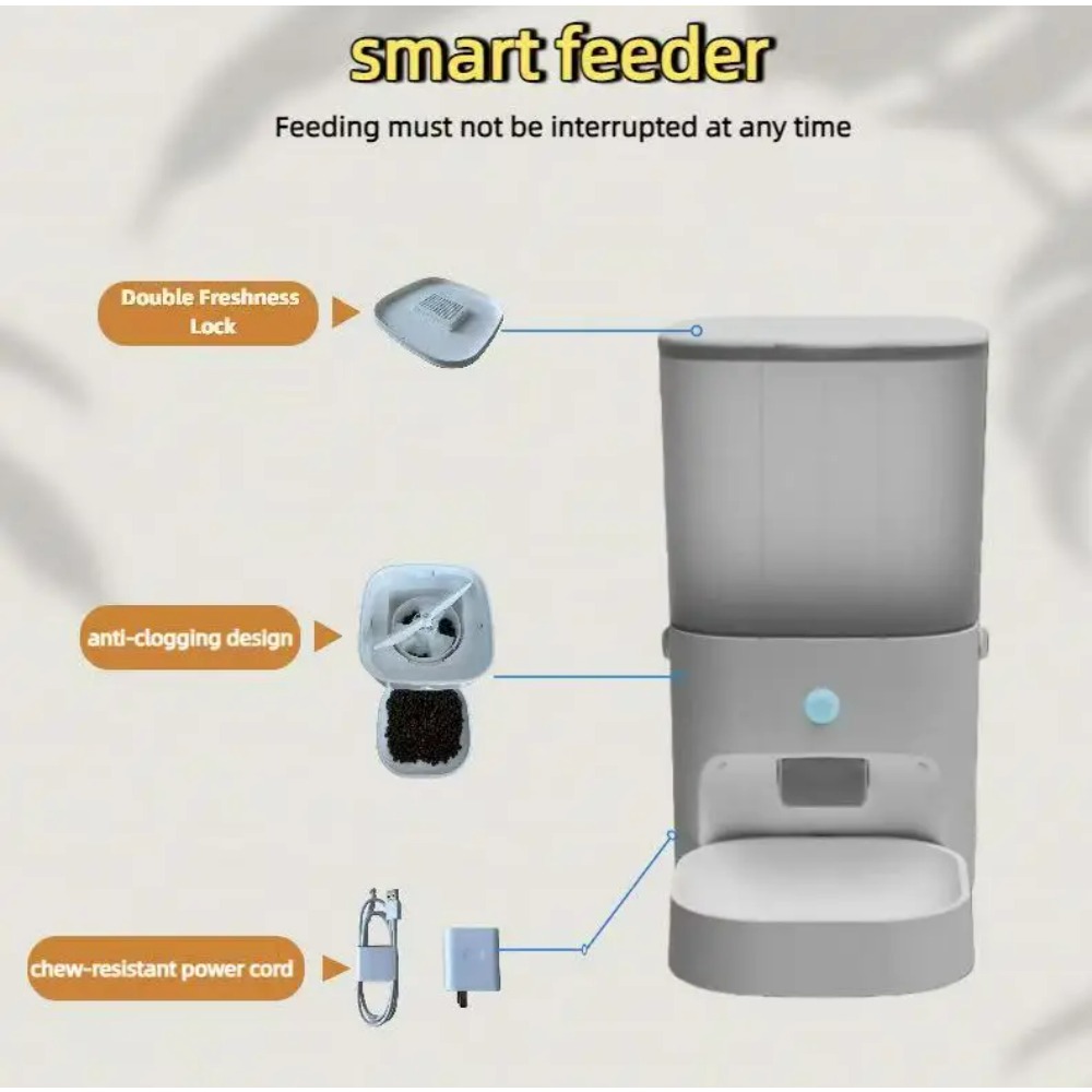 6L Automatic Timed Feeder Pet  - Automatic Cat Feeder 6L Timed 评论和价格
