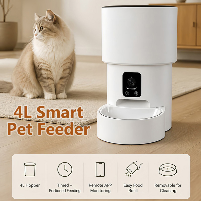 Smart Pet Feeder 4L WiFi Autom - Pet Feeder App Control Portion 评论和价格