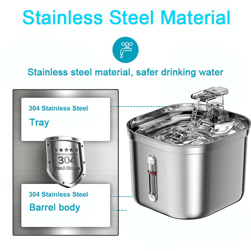 Stainless Steel Cat Fountain W - Pet Water Fountain Stainless Steel 评论和价格