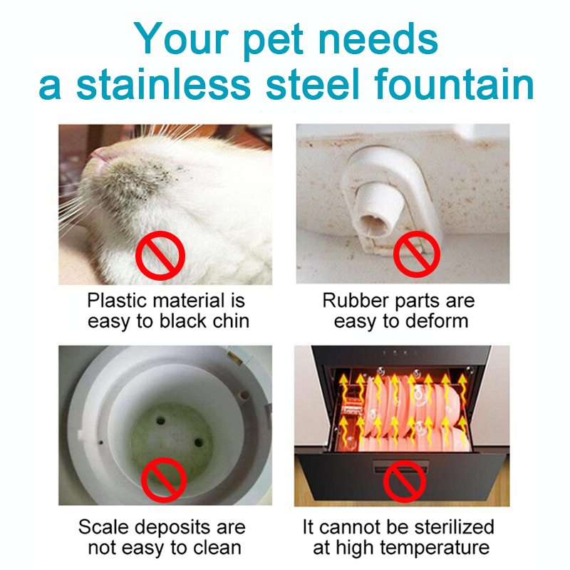 Stainless Steel Cat Fountain W - Pet Water Fountain Stainless Steel 评论和价格
