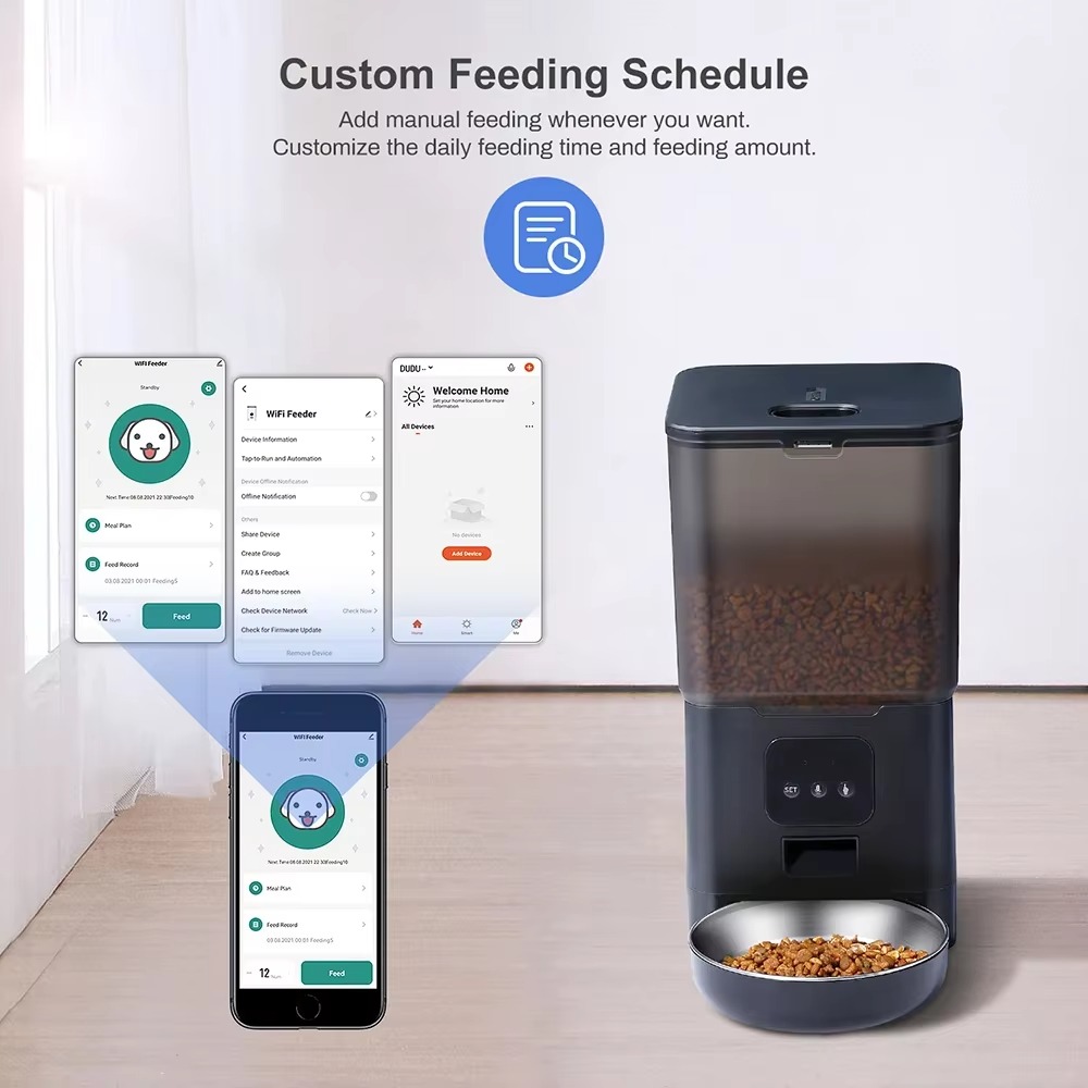 6L Smart Pet Feeder with APP C - Pet Feeder App Control Portion 评论和价格