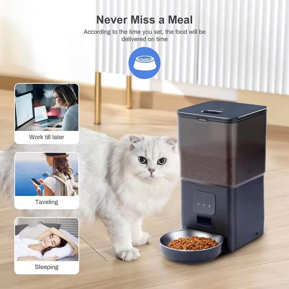 6L Smart Pet Feeder with APP C - Pet Feeder App Control Portion 评论和价格