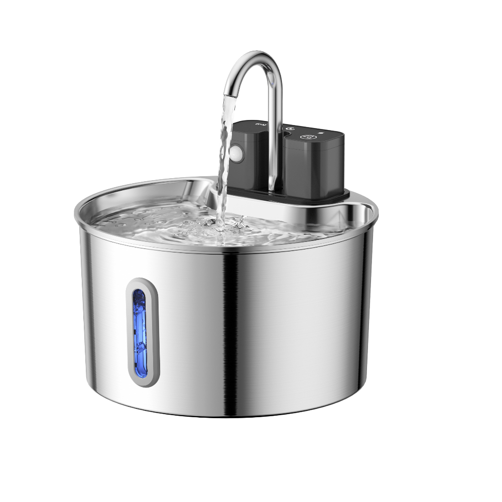 2L Stainless Steel Rechargable - Wireless Pet Water Fountain Battery 评论和价格