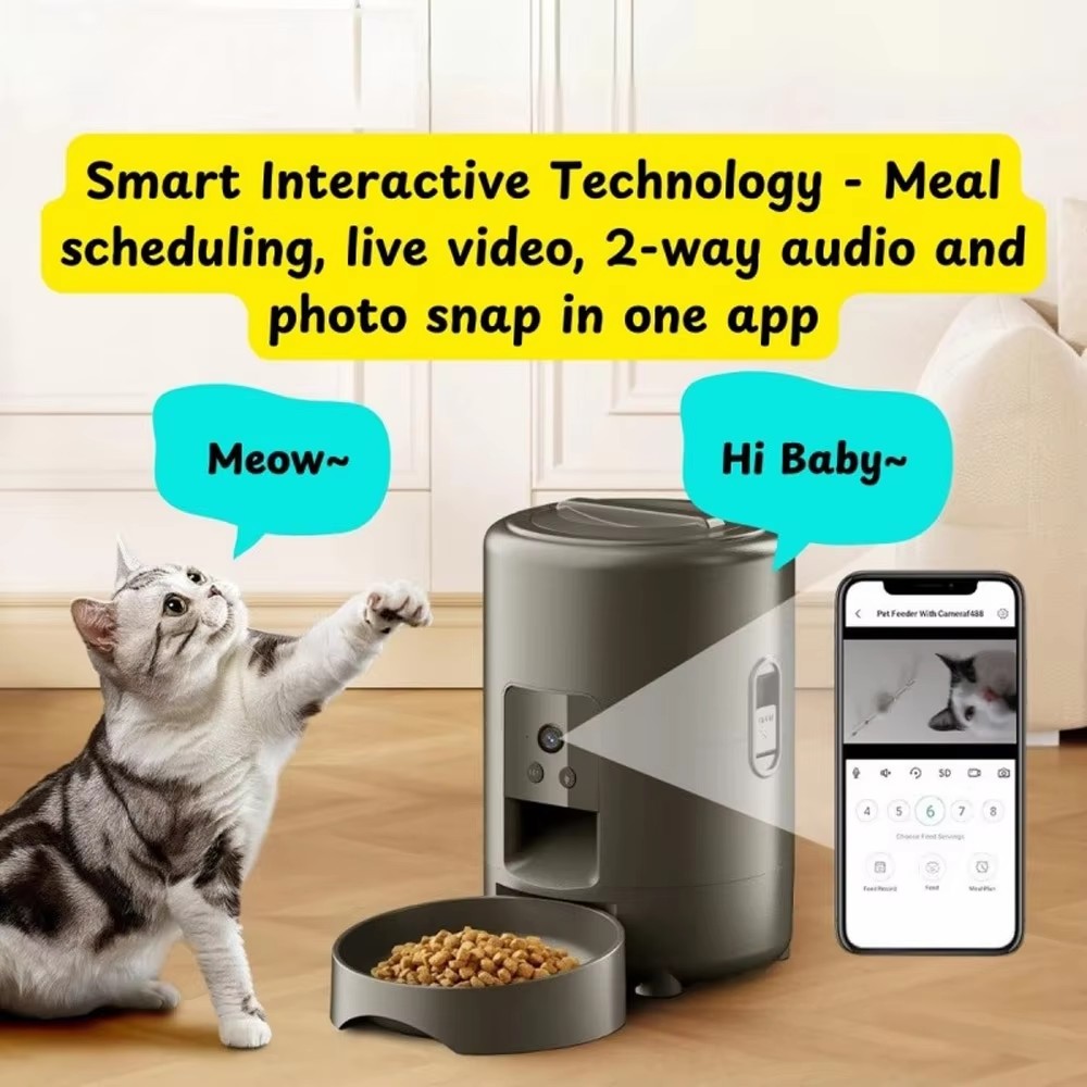 Wi-Fi Smart Portable Battery-P - Pet Feeder App Control Portion 评论和价格