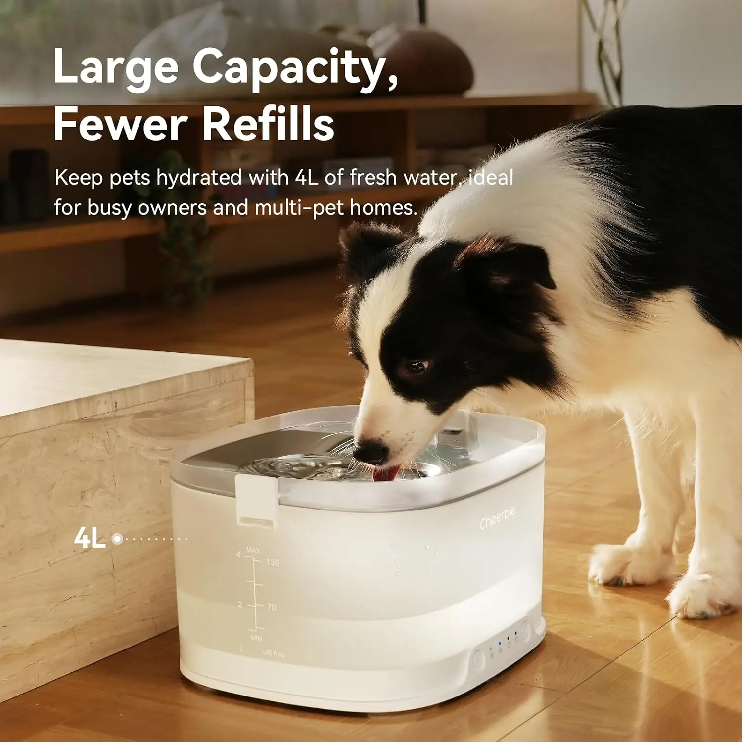 Pumpless Dog Water Elfin Fount - Wireless Pet Water Fountain Battery 评论和价格
