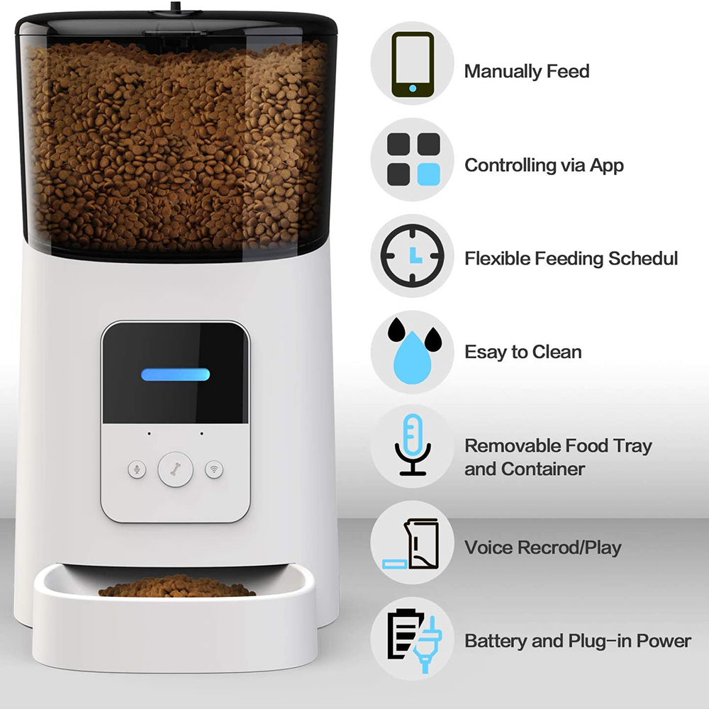 6L Auto Pet Cat Dry Food Dispe - Automatic Cat Feeder 6L Timed 评论和价格