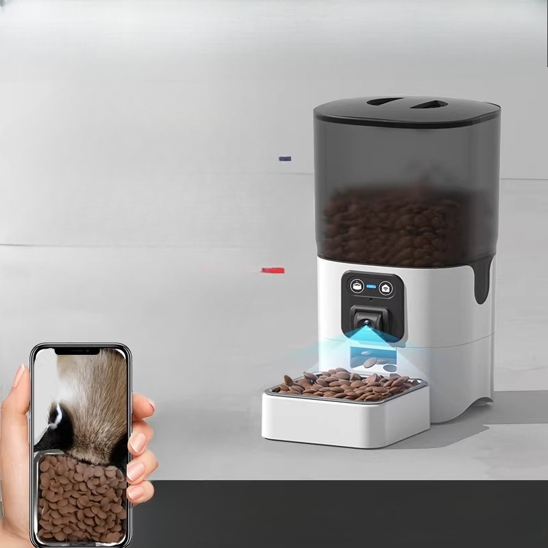 Pet Feeder Automatic with Came - Automatic Cat Feeder 6L Timed 评论和价格