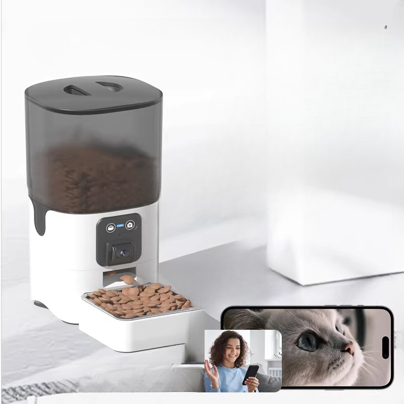 Pet Feeder Automatic with Came - Automatic Cat Feeder 6L Timed 评论和价格