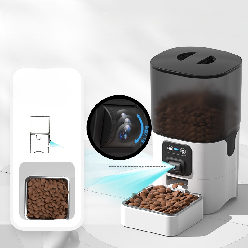 Pet Feeder Automatic with Came - Automatic Cat Feeder 6L Timed 评论和价格