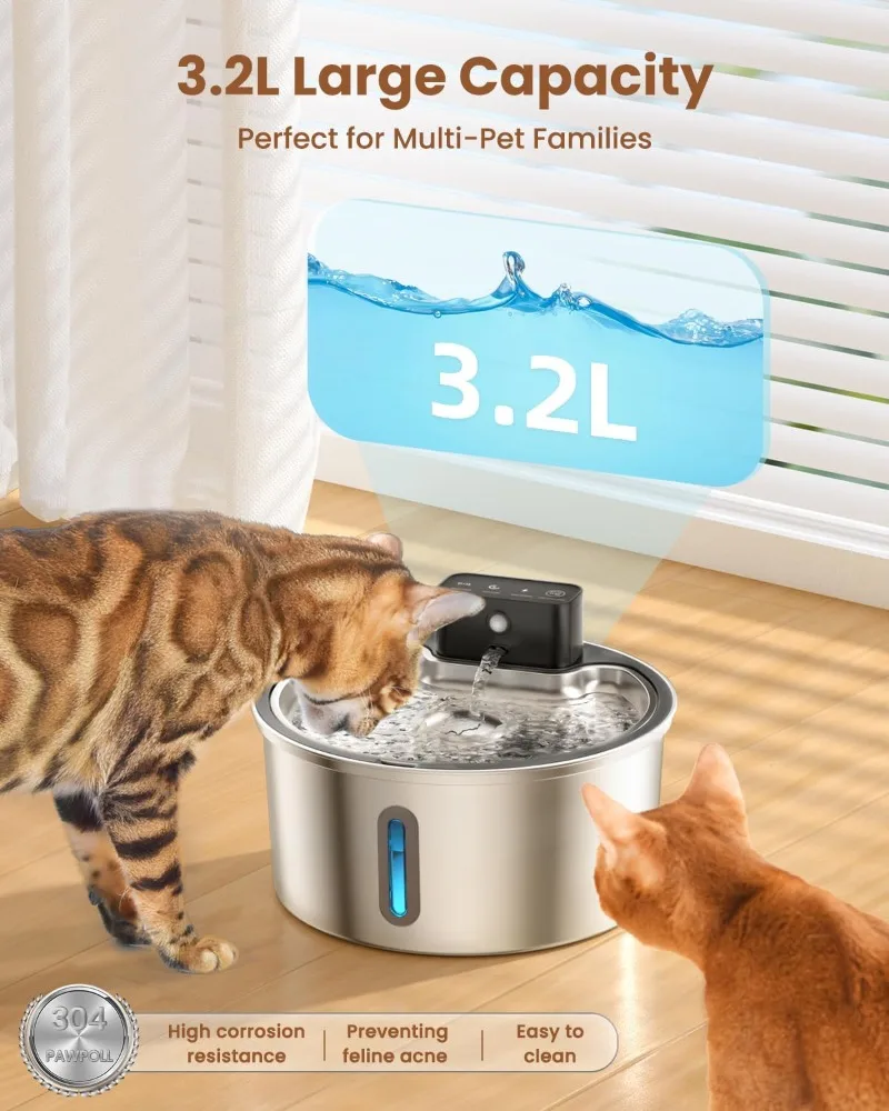VOFORD 3.2L Recharge Wireless  - Wireless Pet Water Fountain Battery 评论和价格