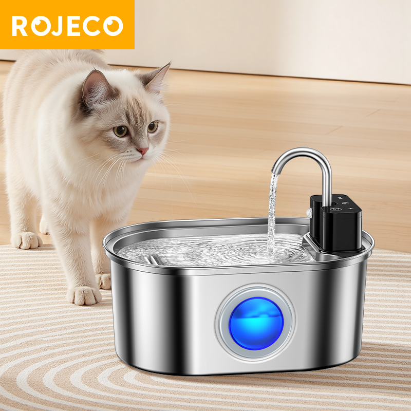 ROJECO Stainless Steel Cat Wat - Smart Pet Water Fountain Wifi 评论和价格