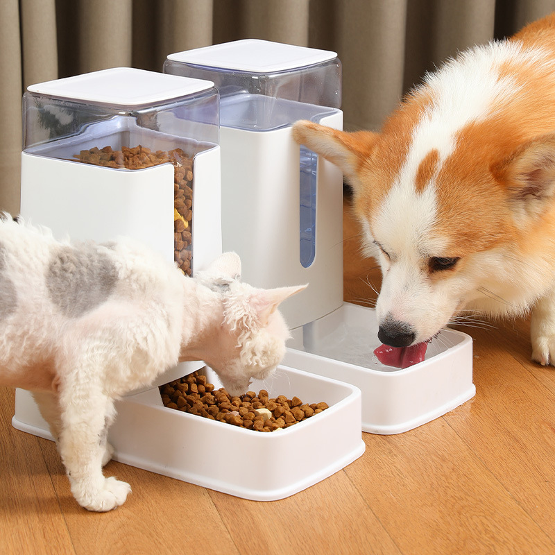 3.5L Auto Food Feeder Dispense - Dog Water Fountain Large 评论和价格