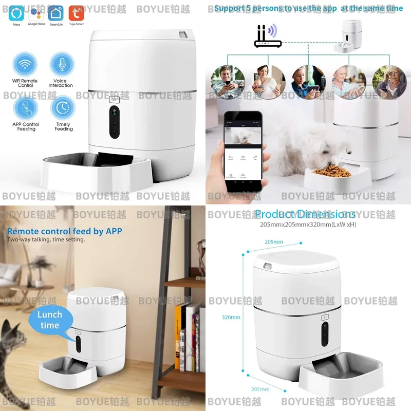 for RSH 1080P Camera Tuya Smar - Automatic Cat Feeder 6L Timed 评论和价格