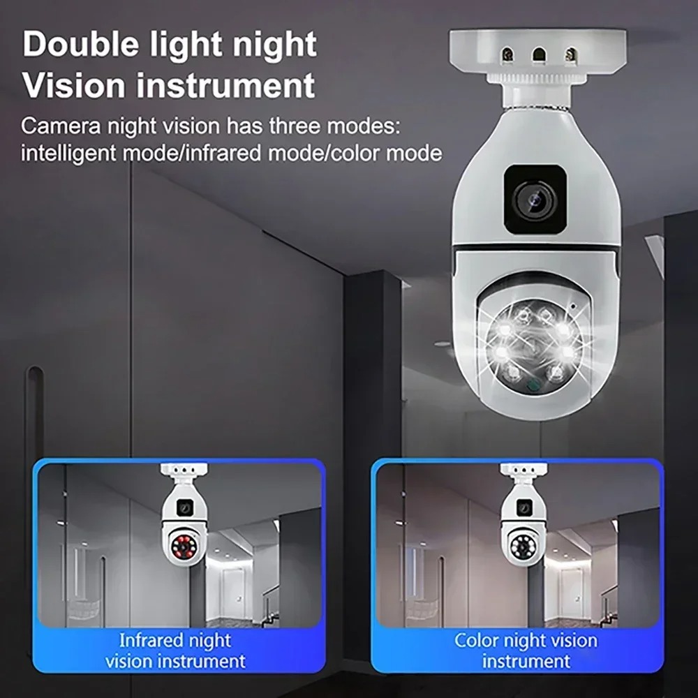 WiFi IP Camera E27 Bulb Cam 8M - Smart Pet Feeder Camera Wifi 评论和价格