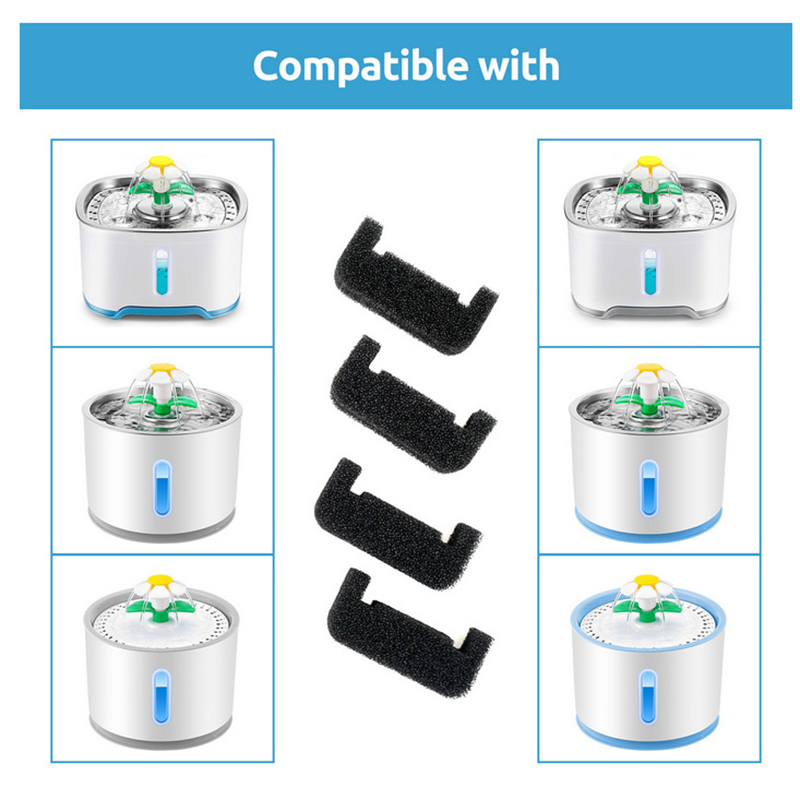 1/4Pc Sponge Filter for Cat Wa - Pet Fountain Filter Replacement 评论和价格