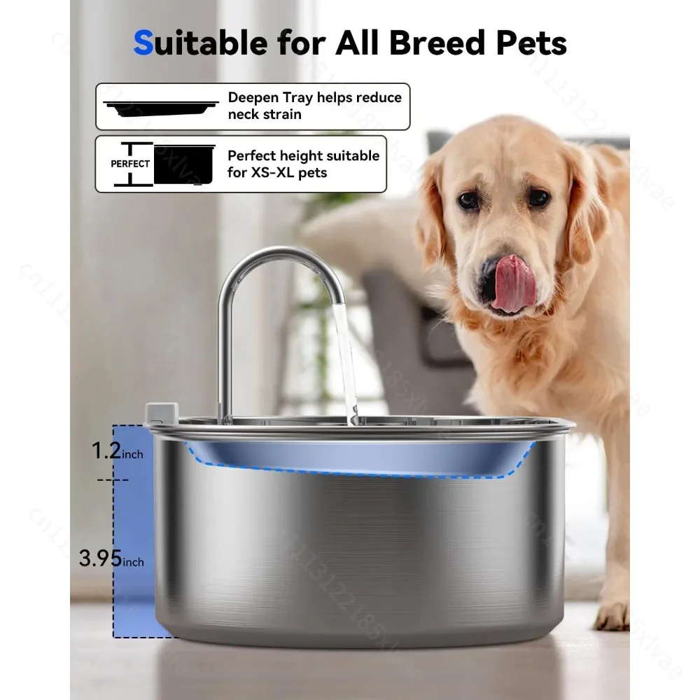 13L Stainless Steel Automatic  - Dog Water Fountain Large 评论和价格