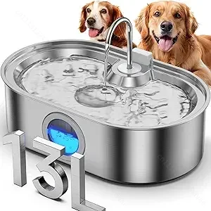 13L Stainless Steel Automatic  - Dog Water Fountain Large 评论和价格
