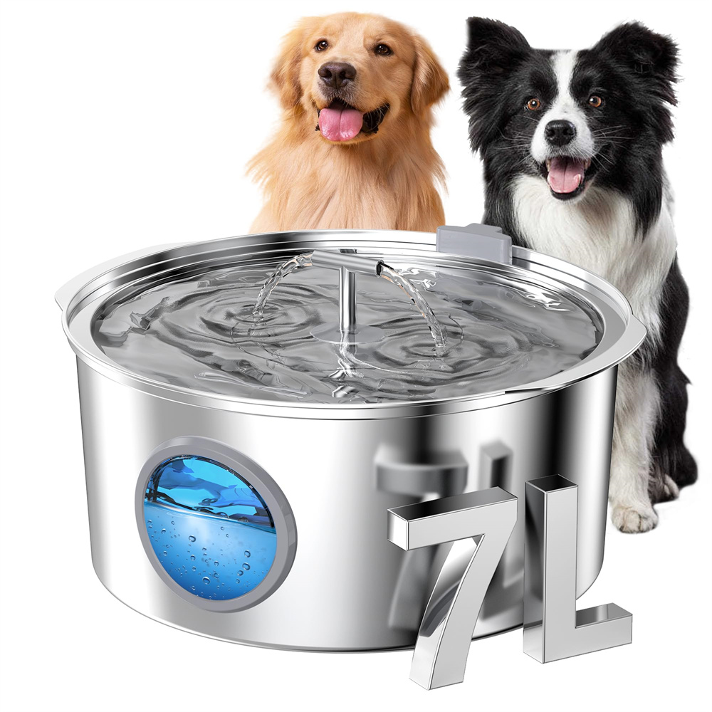 7L Large Capacity Stainless st - Dog Water Fountain Large 评论和价格