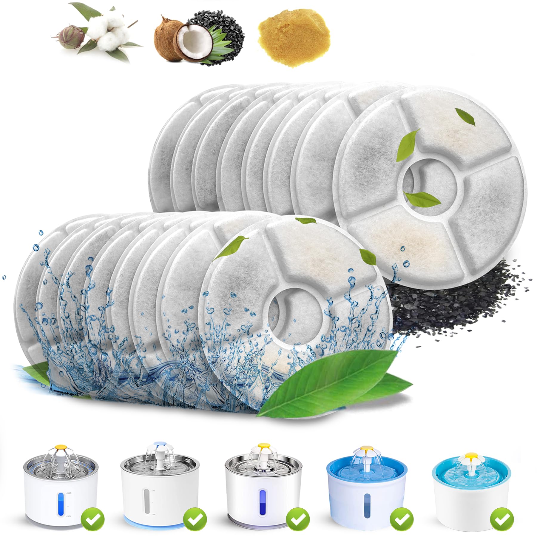 Cat Water Fountain Filter Repl - Pet Water Fountain Pump Replacement 评论和价格