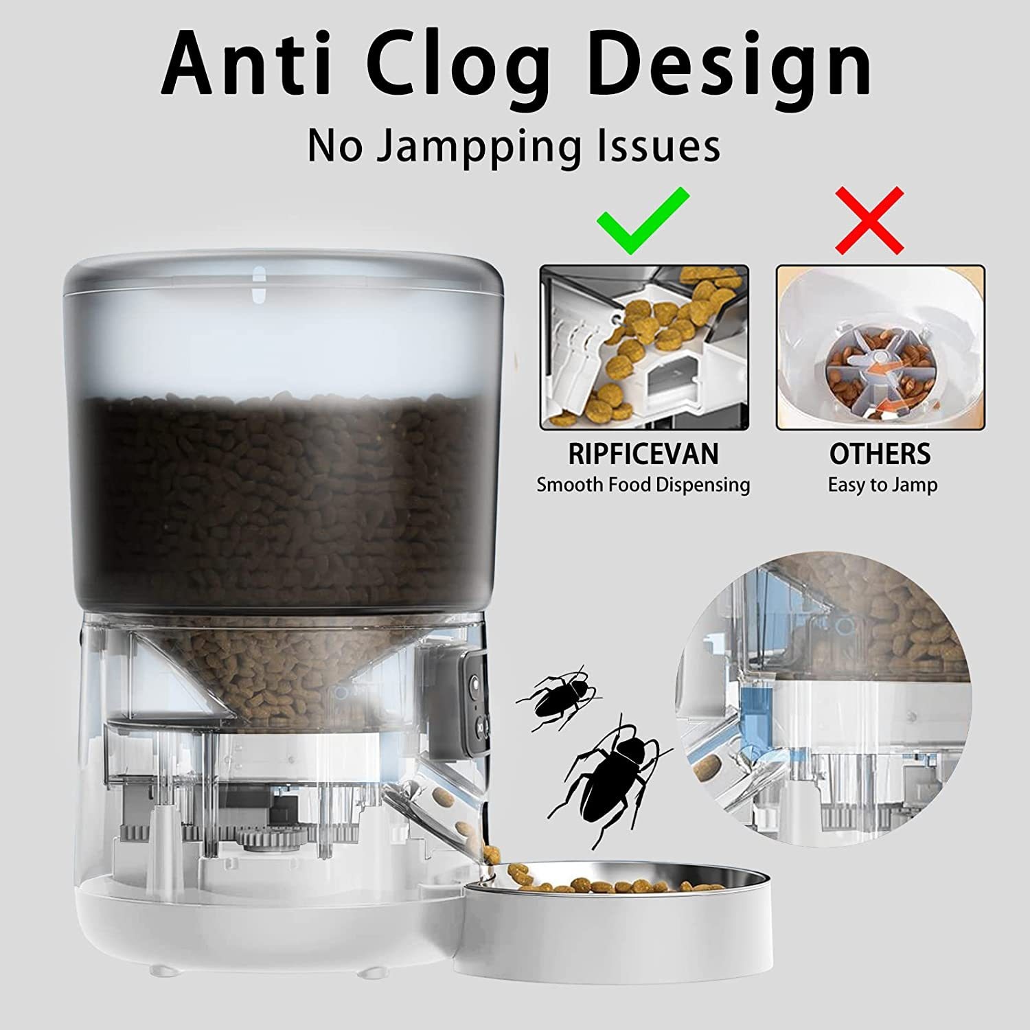 Pet Automatic Feeder 4L Smart  - Smart Pet Feeder Camera Wifi 评论和价格