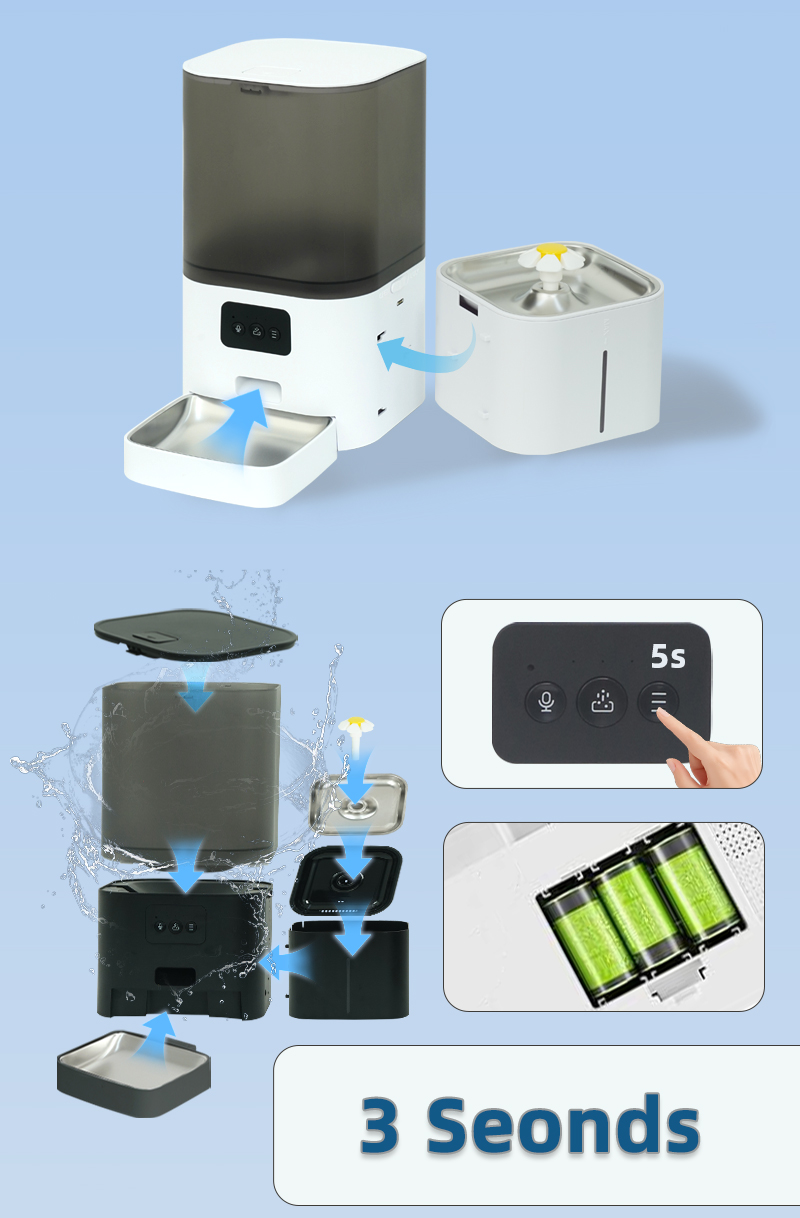 WiFi APP Controlled Smart Pet  - Automatic Cat Feeder 6L Timed 评论和价格