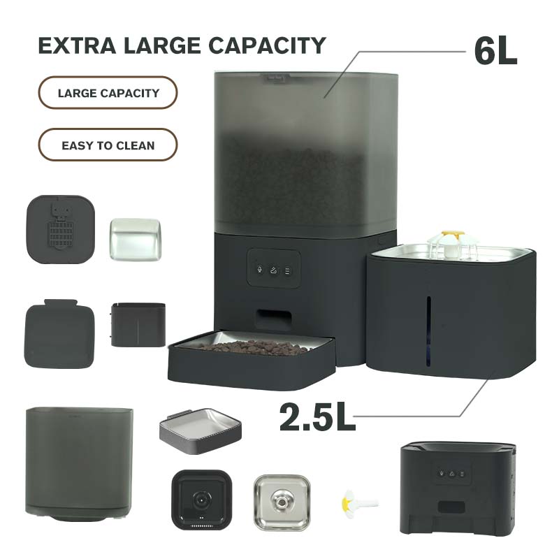 Wifi APP Control Voice Call Fu - Automatic Cat Feeder 6L Timed 评论和价格