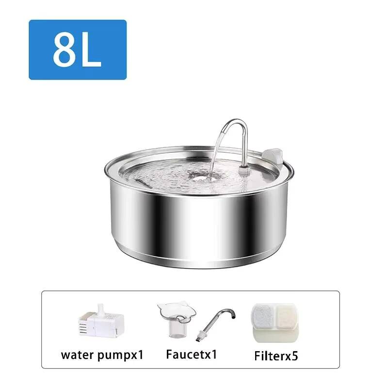 8L Dog Fountain Stainless Stee - Dog Water Fountain Large 评论和价格