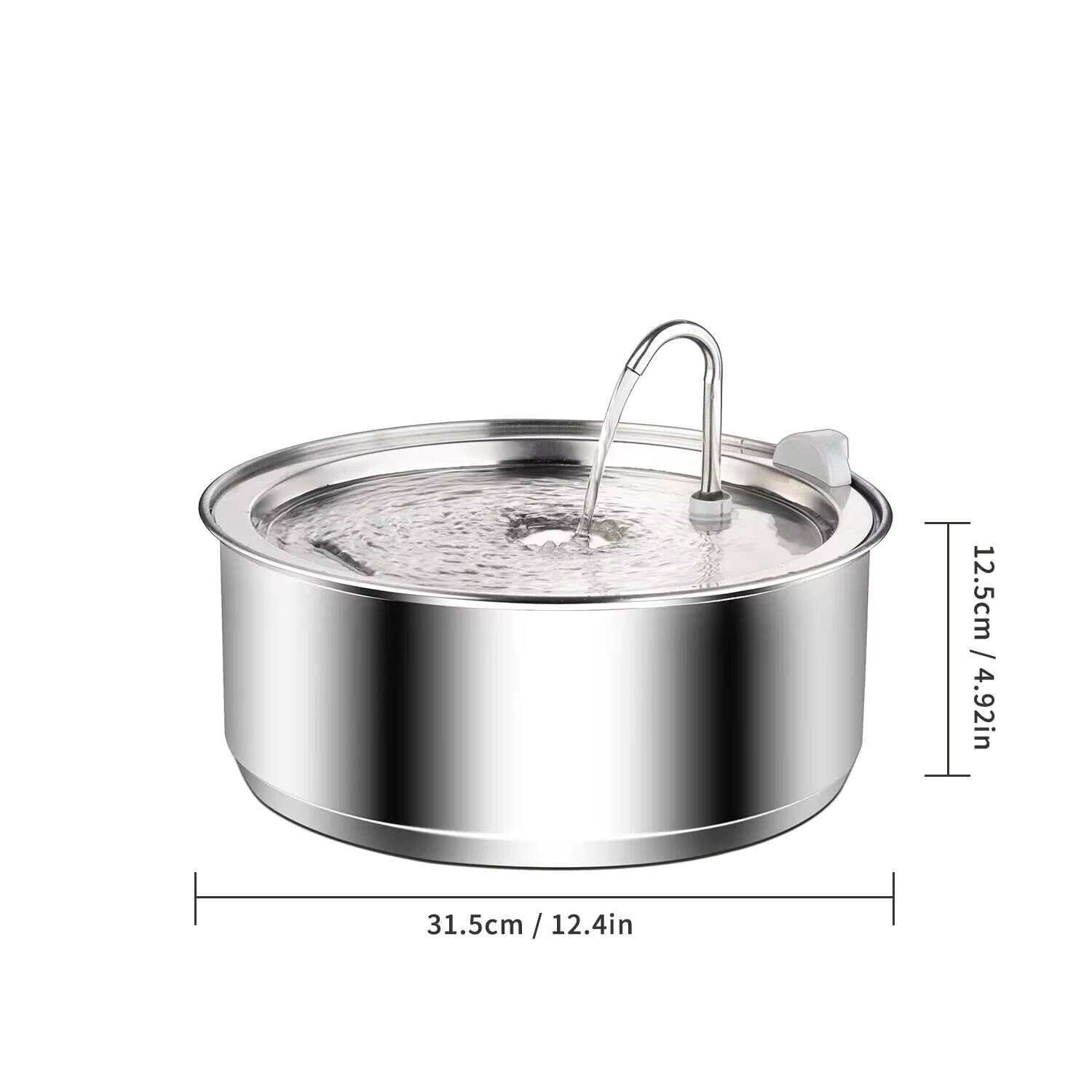 8L Dog Fountain Stainless Stee - Dog Water Fountain Large 评论和价格