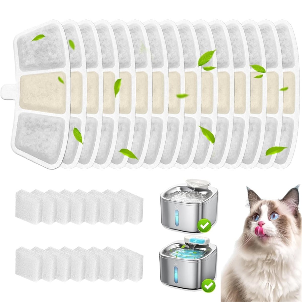 Aug.A632F-16PCS Replacement Fi - Pet Fountain Filter Replacement 评论和价格