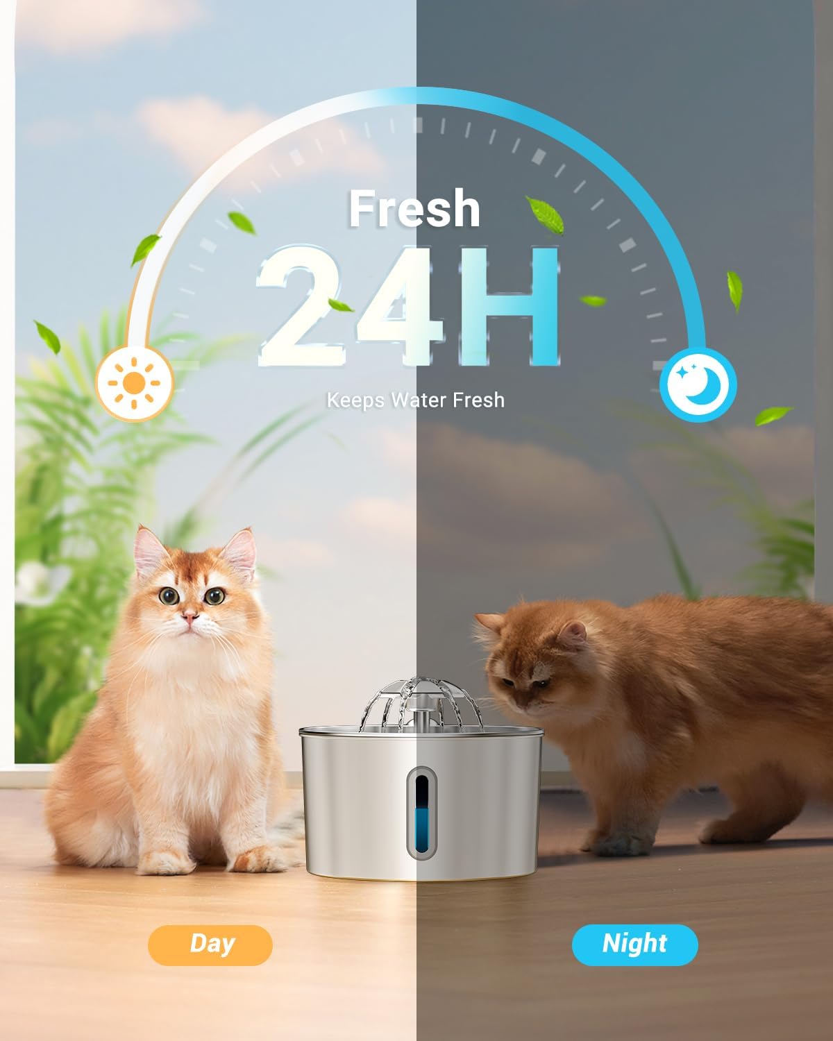 ZYFeeder 2.2L Stainless Steel  - Smart Pet Water Fountain Wifi 评论和价格