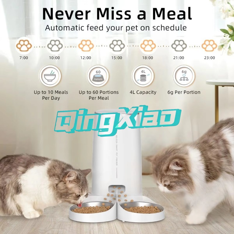 Smart Pet Feeder Works With AP - Pet Feeder App Control Portion 评论和价格