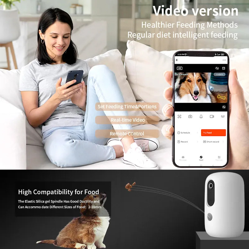 2026 Custom Logo Hd Camera Aut - Smart Pet Feeder Camera Wifi 评论和价格