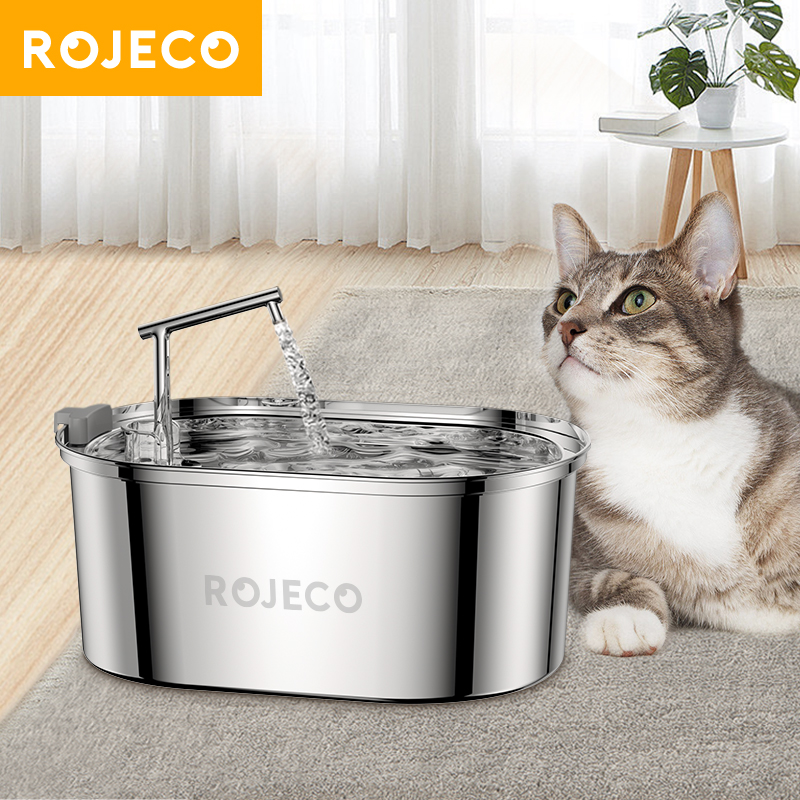 ROJECO Stainless Steel Cat Wat - Pet Water Fountain Stainless Steel 评论和价格
