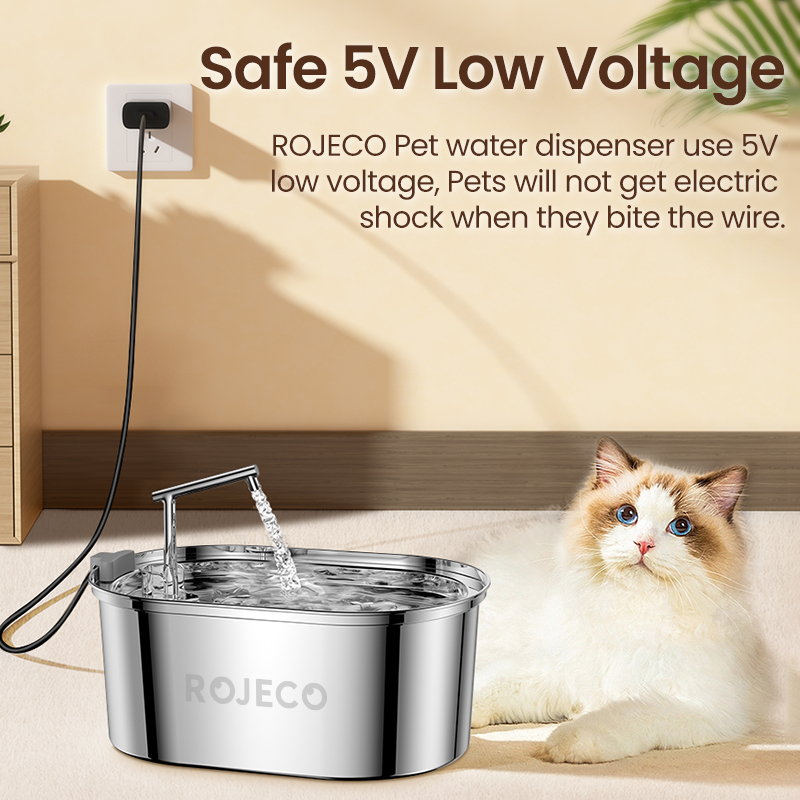 ROJECO Stainless Steel Cat Wat - Pet Water Fountain Stainless Steel 评论和价格