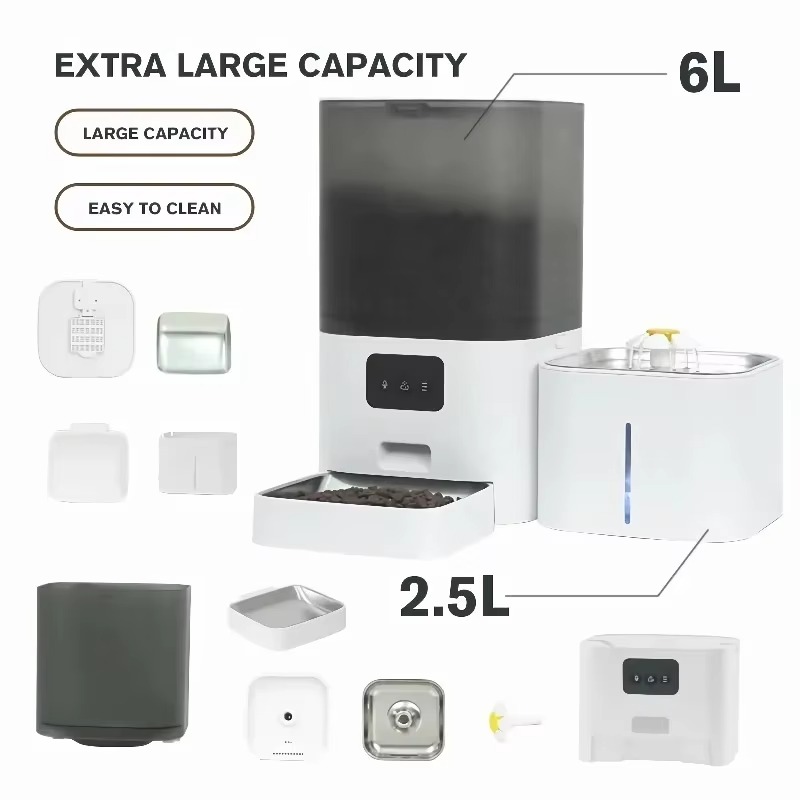 FurStarWiFi APP Controlled Sma - Automatic Cat Feeder 6L Timed 评论和价格