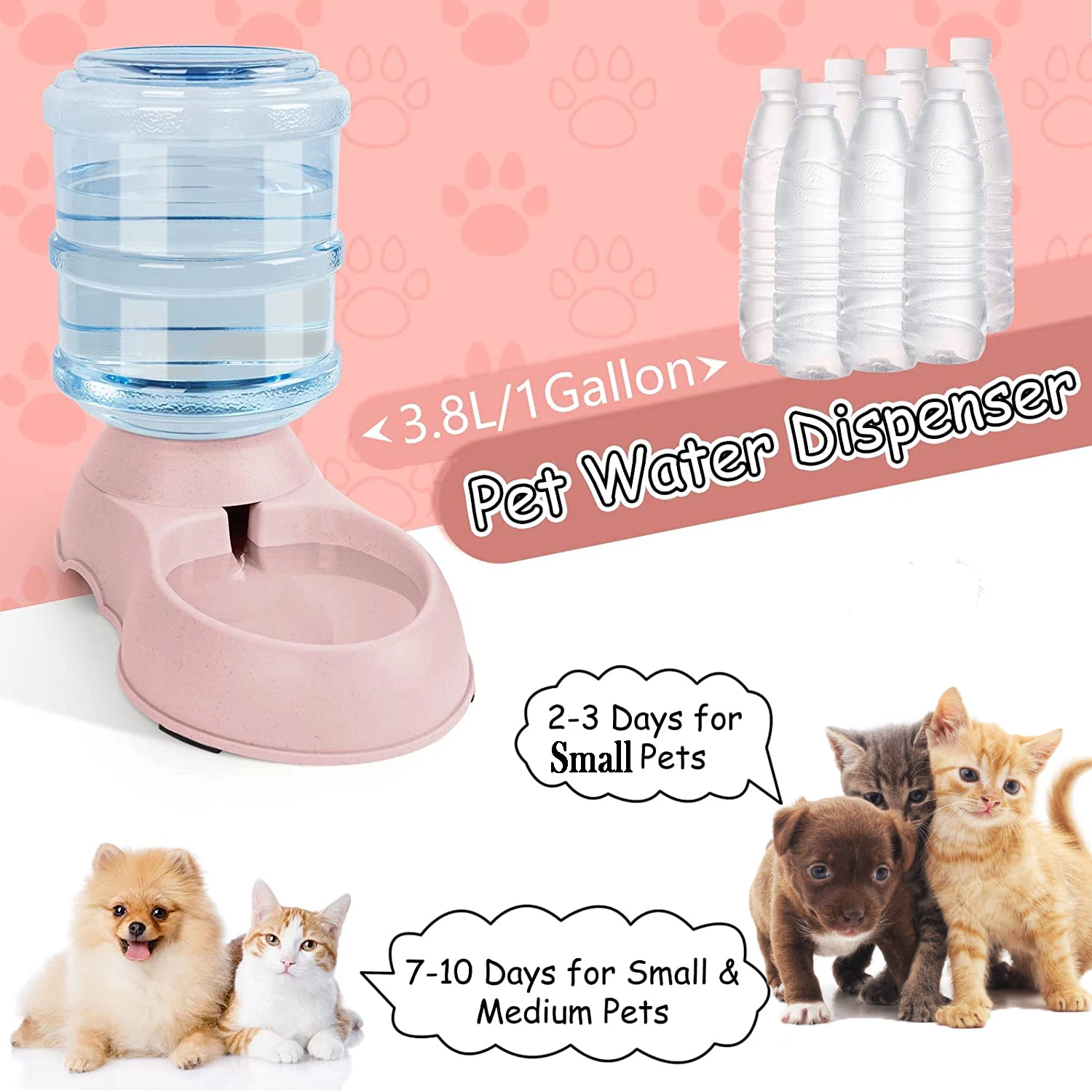 Automatic Water Dispenser Larg - Pet Water Fountain Stainless Steel 评论和价格