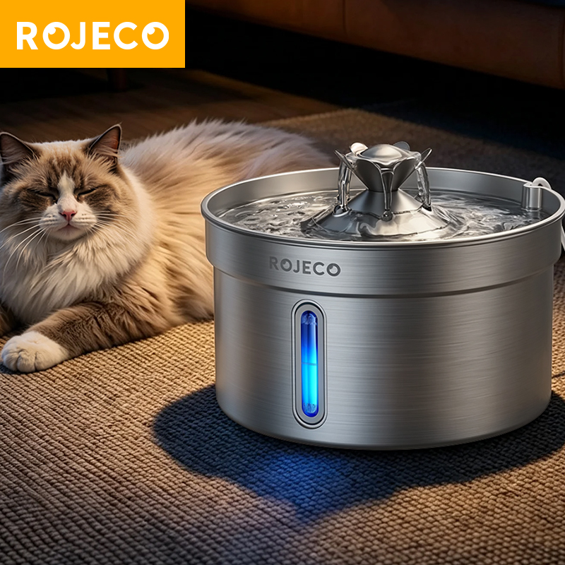 ROJECO 4L Stainless Steel Cat  - Pet Water Fountain Stainless Steel 评论和价格