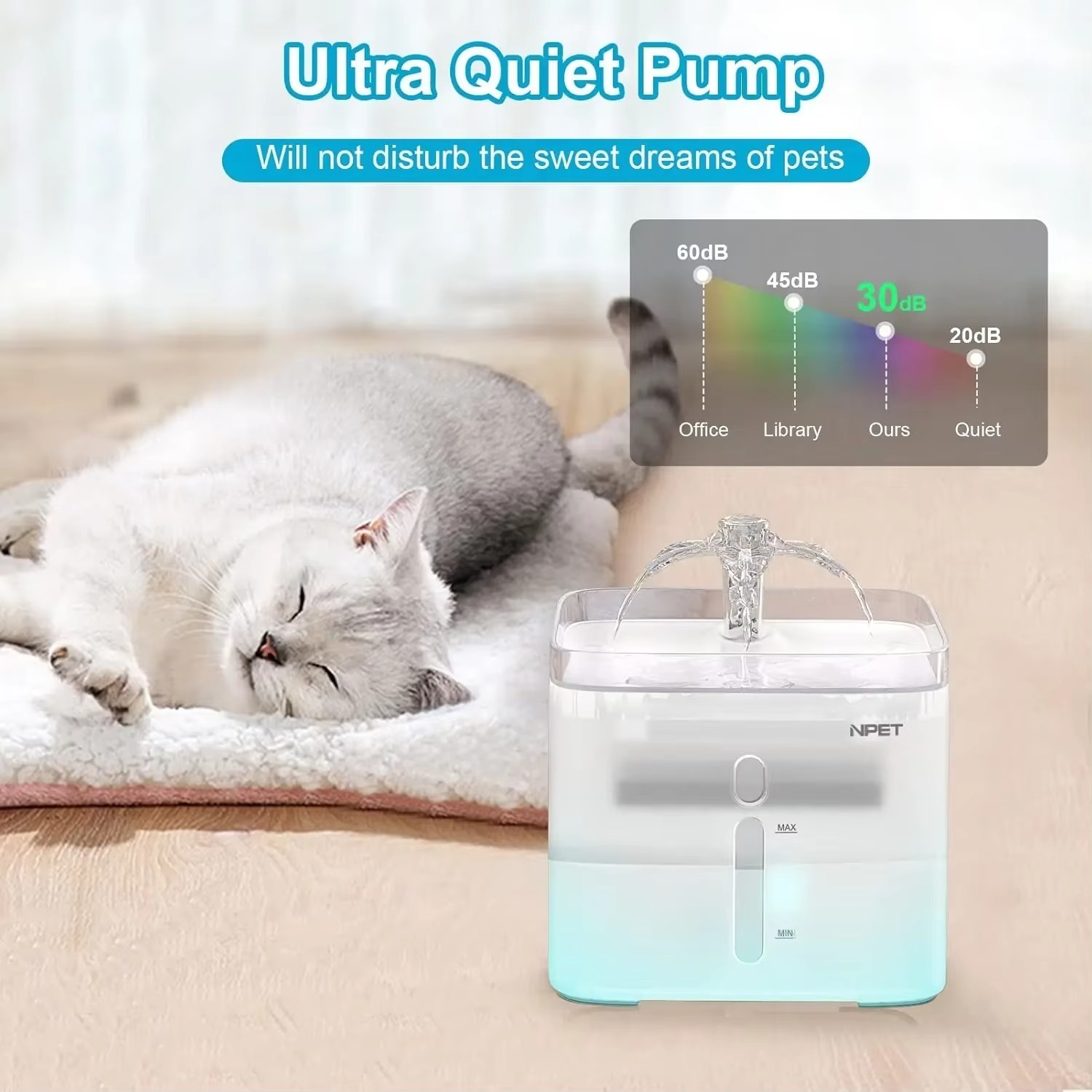 FurStarNPET Cat Water Fountain - Automatic Cat Water Dispenser 3L 评论和价格