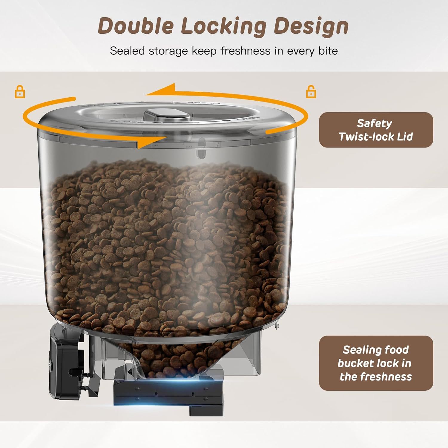 4L Smart WiFi Pet Feeder, APP- - Pet Feeder App Control Portion 评论和价格