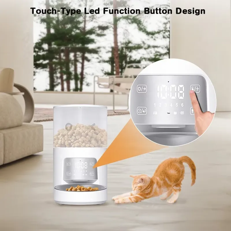 Automatic Pet Food Dispenser 3 - Automatic Cat Feeder 6L Timed 评论和价格