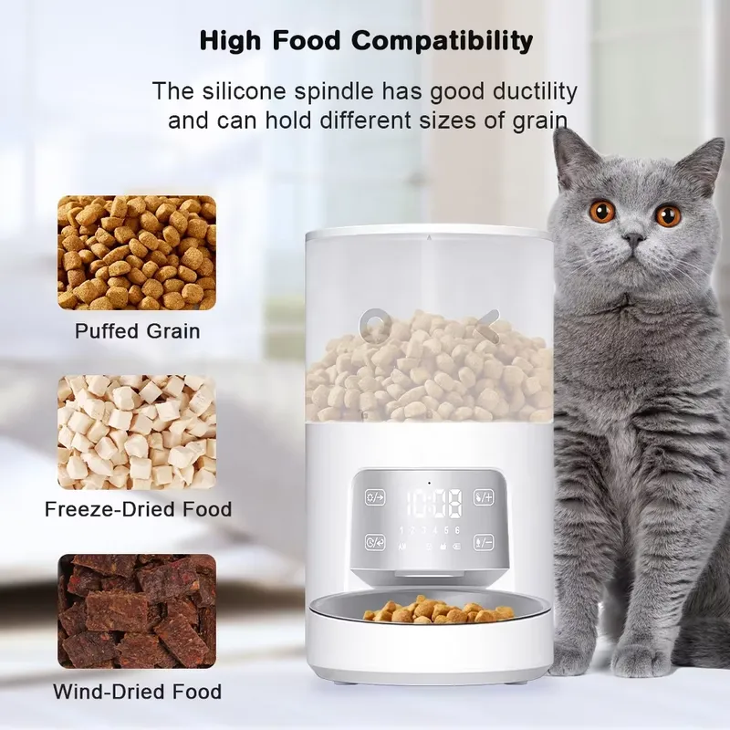 Automatic Pet Food Dispenser 3 - Automatic Cat Feeder 6L Timed 评论和价格