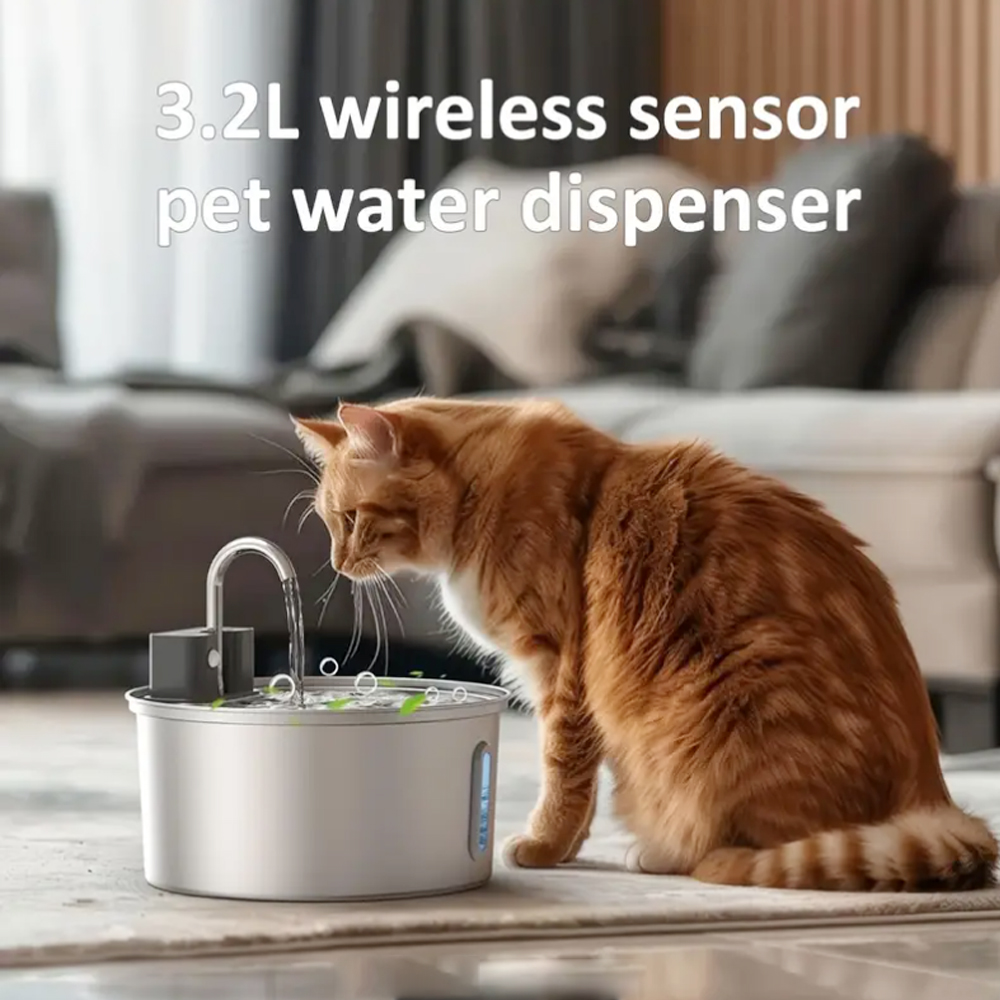 3.2L/108oz Wireless Charging S - Pet Water Fountain Stainless Steel 评论和价格
