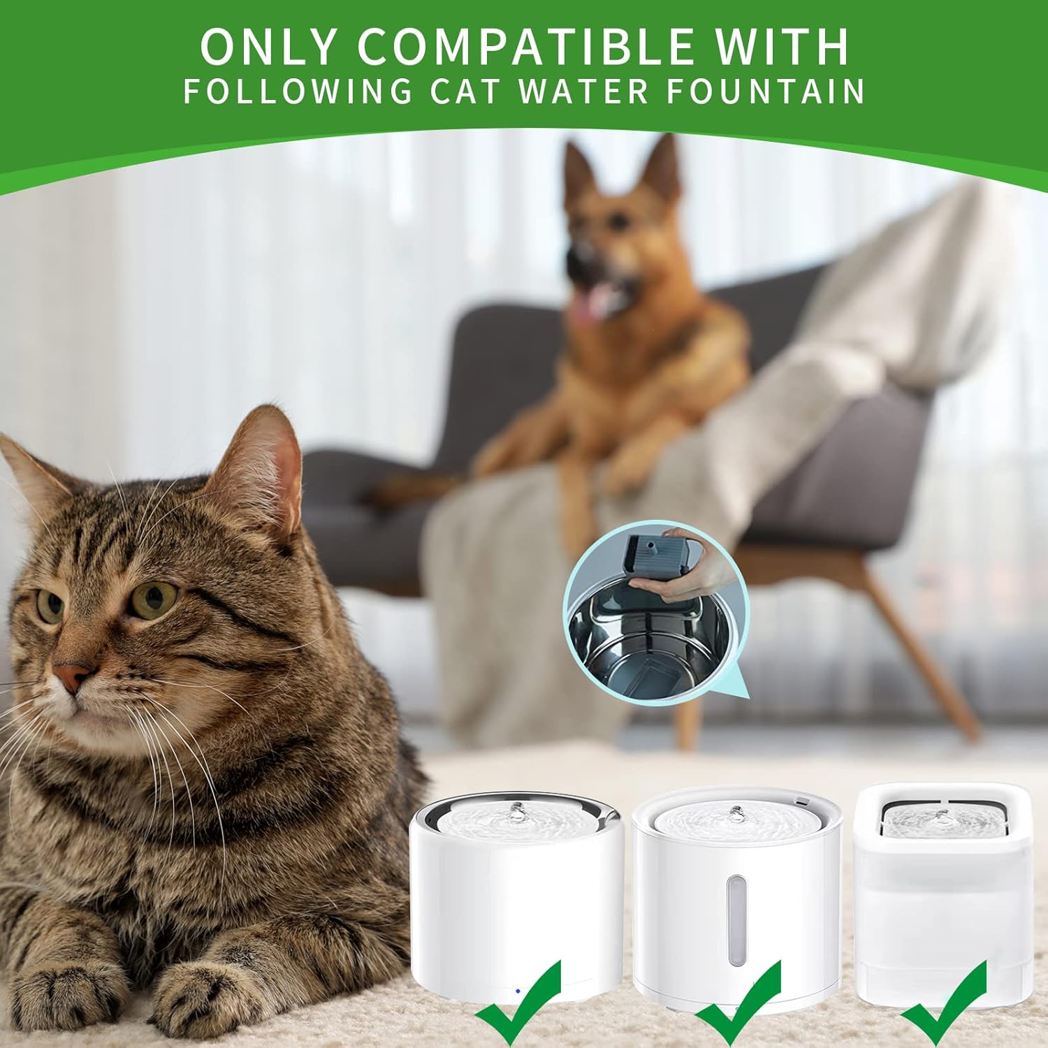 12 Pack Cat Water Fountain Spo - Pet Fountain Filter Replacement 评论和价格